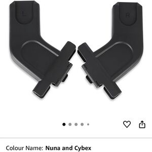 Nuna, Maxi Cosi, Cybex Black Car Seat Adapters for Uppababy Stroller